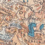 Карта мира с глубинами и высотами. 1906