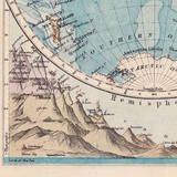 Карта мира с глубинами и высотами. 1906