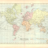 Карта мира в проекции Маркатора. 1876