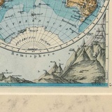 Карта мира с глубинами и высотами. 1906